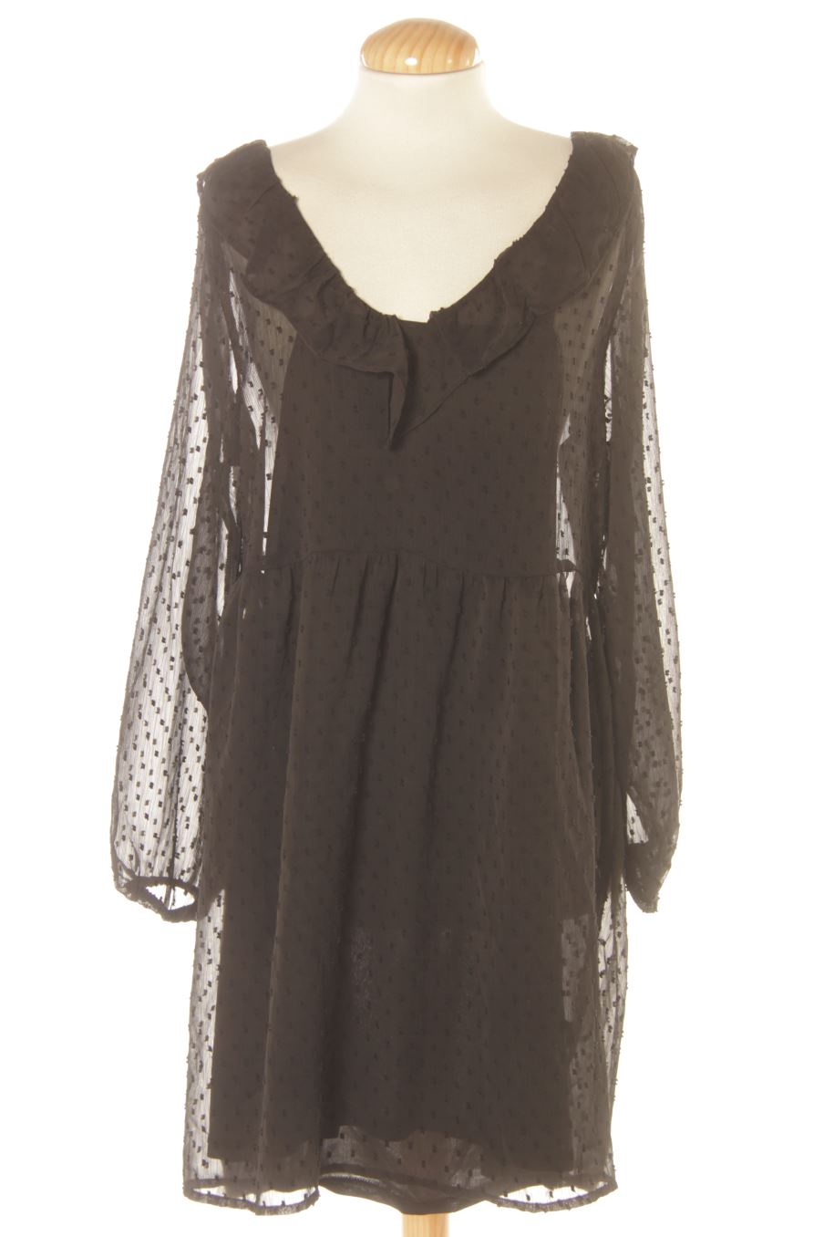 Vestito casual de H&M de la talla M, de color nero