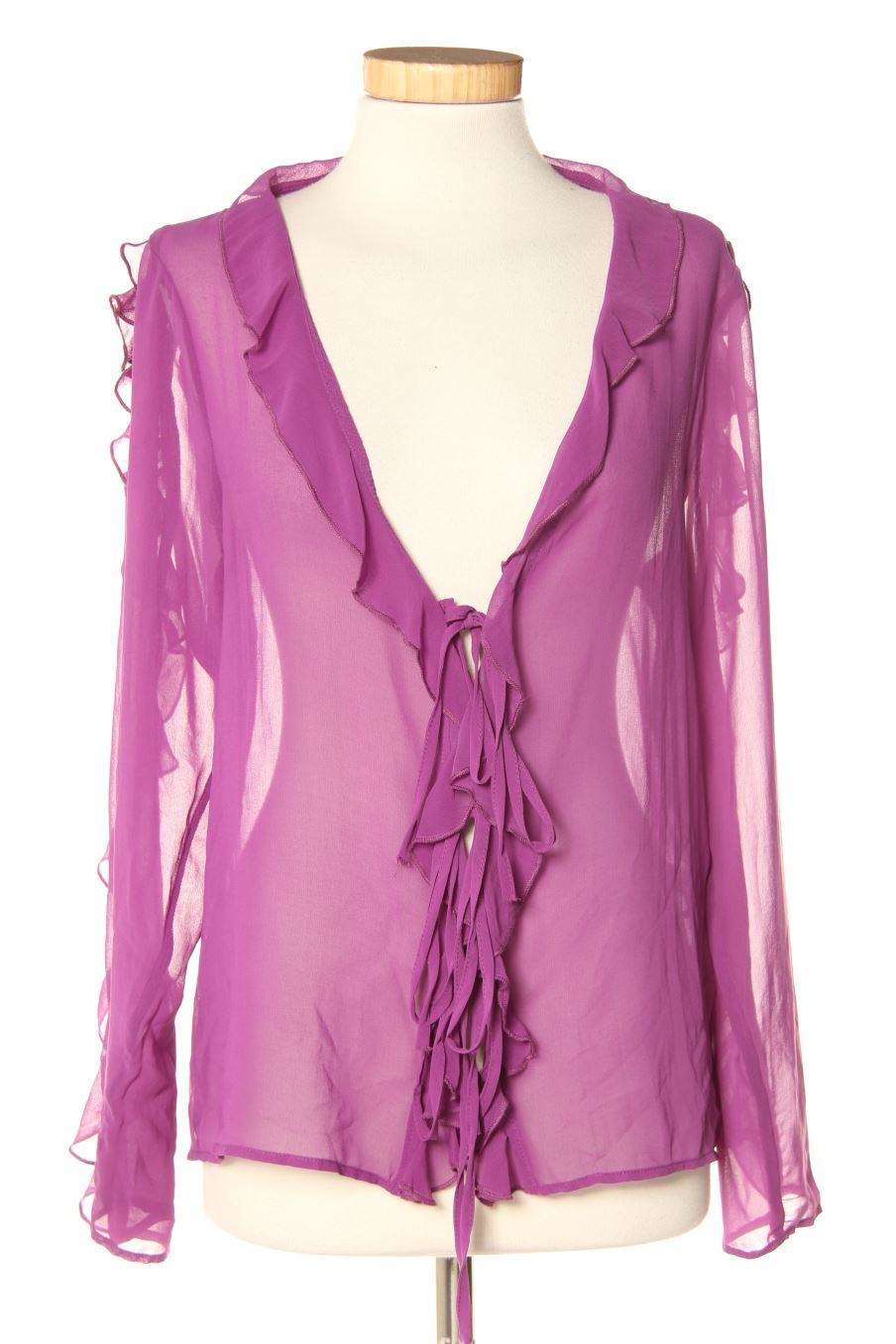 Blouse à manches longues Boohoo de la taille 40, de couleur pourpre