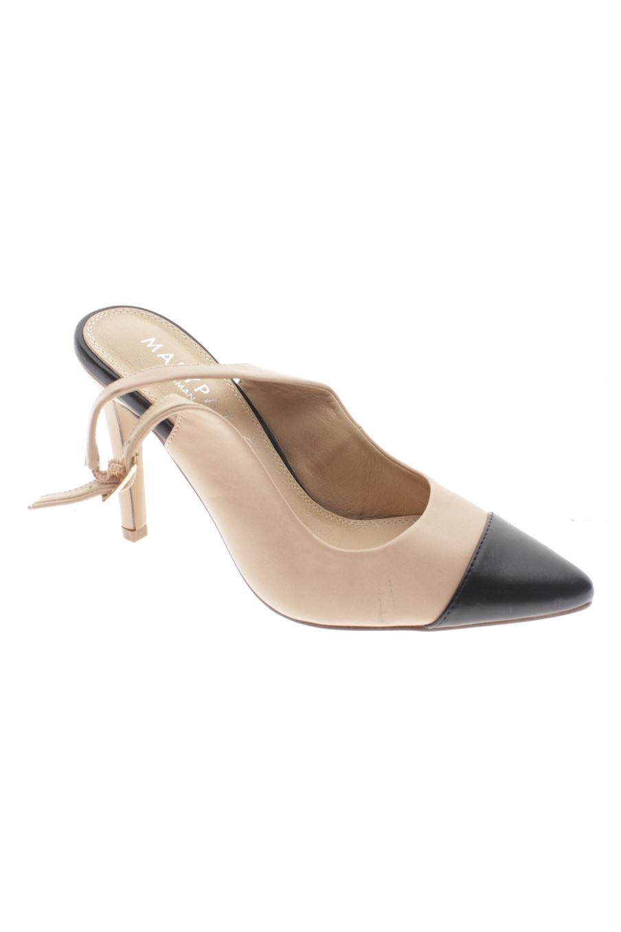 Sandalias tacon de Marypaz de la talla 38, de color beige de