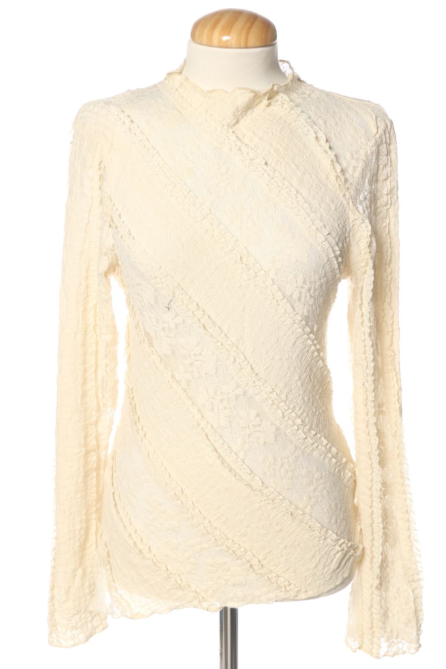 Langärmelige Bluse von Pull & Bear Größe XL, Farbe Beige, für