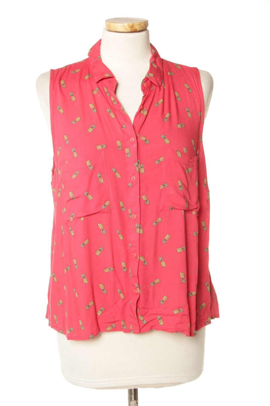Camisa sin mangas de Bershka de la talla L, de color rosa