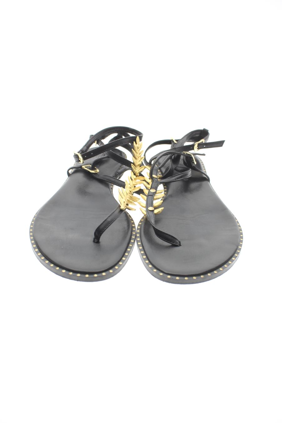 Sandalias planas de MAKIS KOTRIS de la talla 41, de color negro de