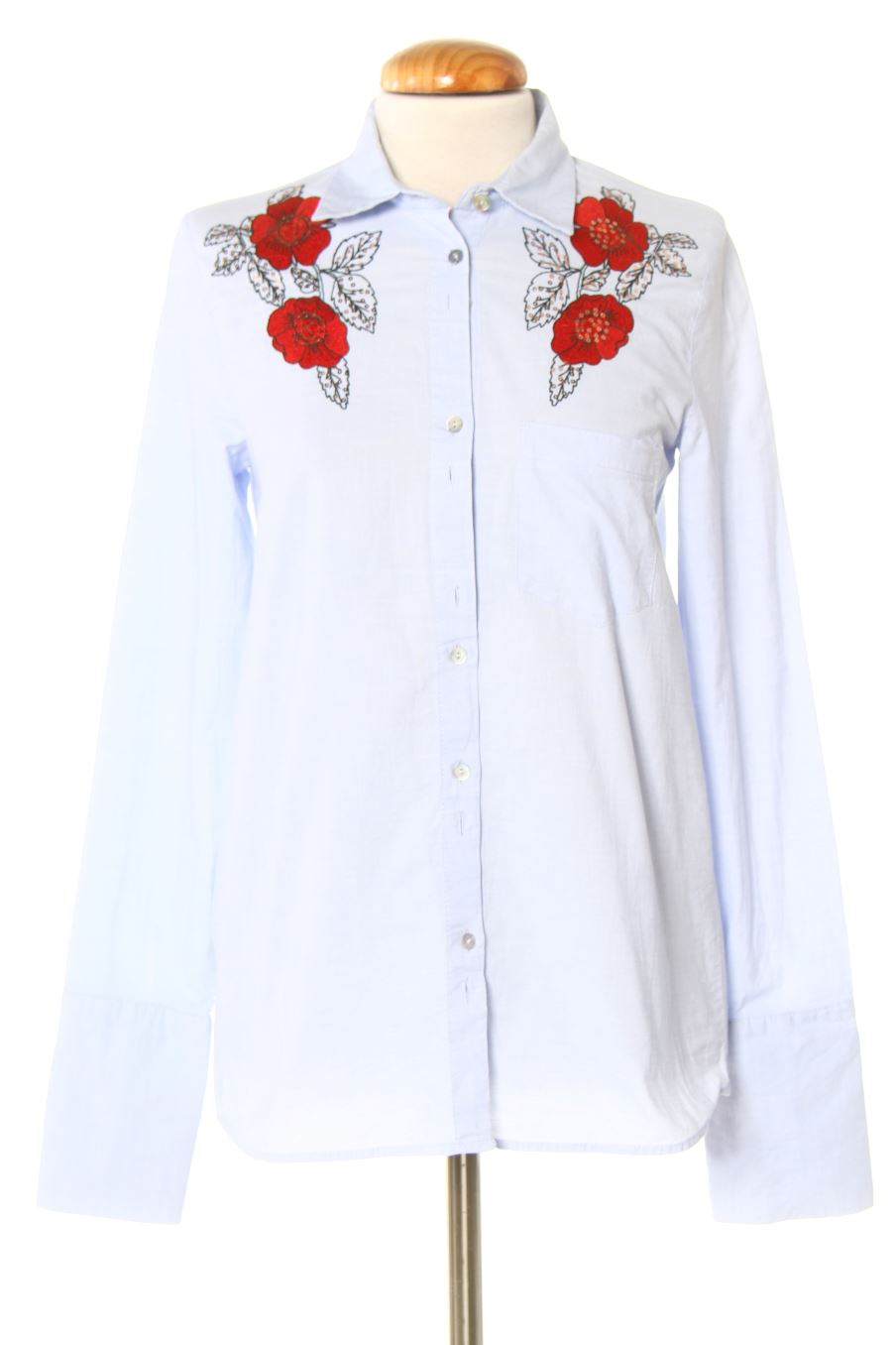 Chemise Zara de la taille XS, de couleur bleu