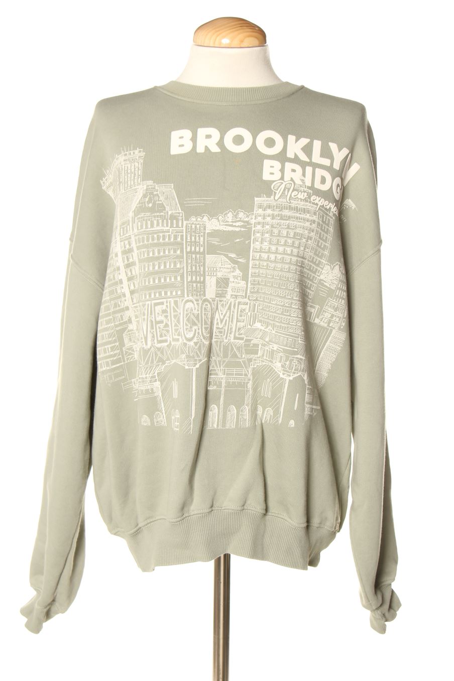 Felpa bershka verde on sale