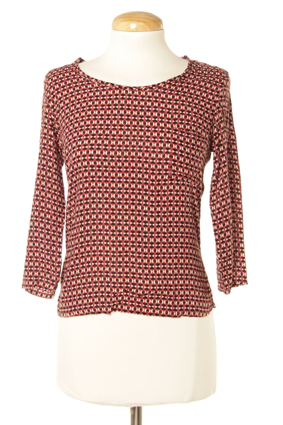 Blusa de manga larga de Montego de la talla XS, de color estampado
