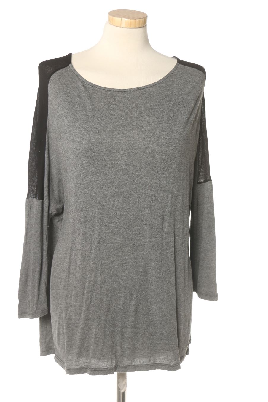 T-shirt à manches longues Zara de la taille L, de couleur gris