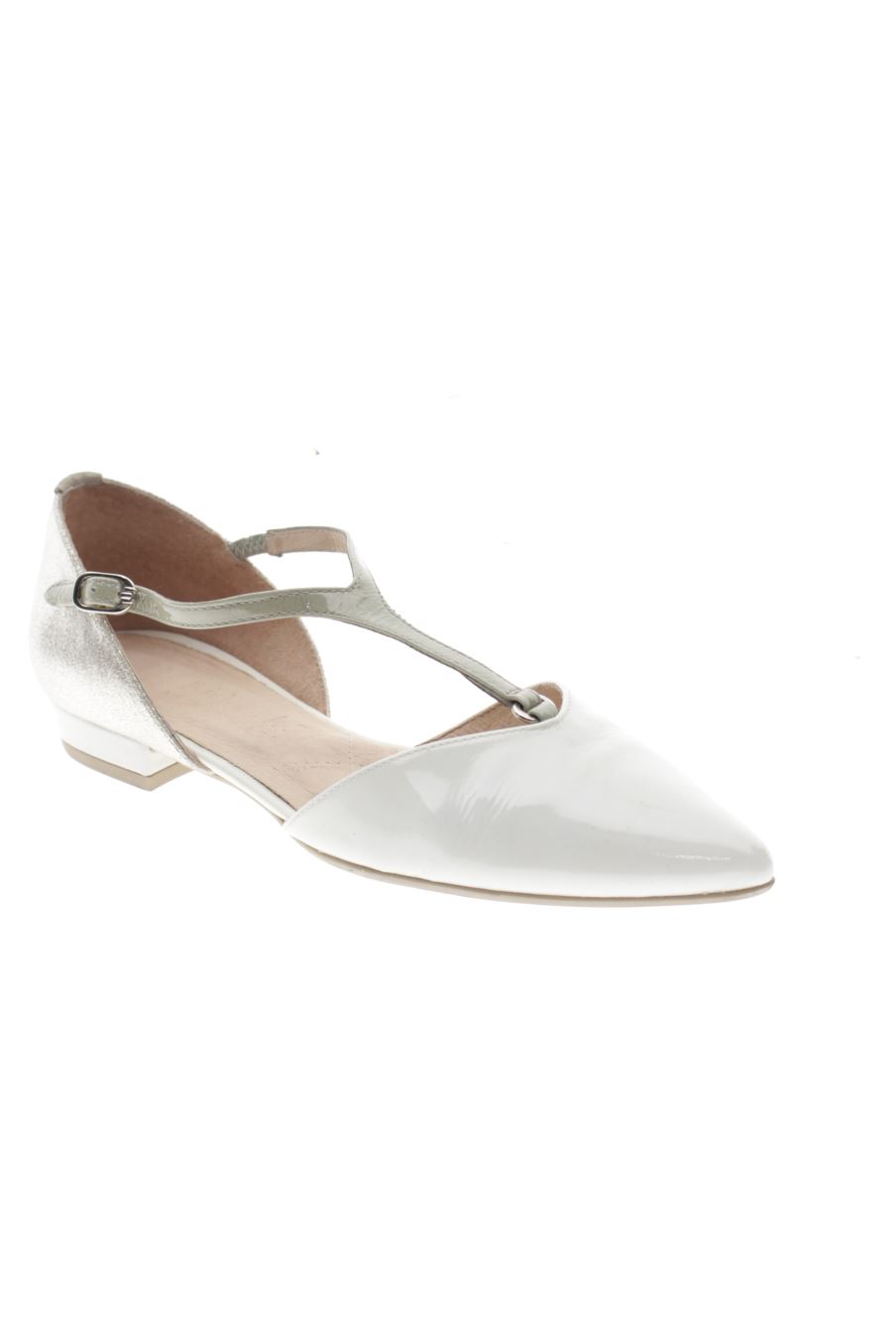 Zapatos planos de Hispanitas de la talla 37, de color blanco de