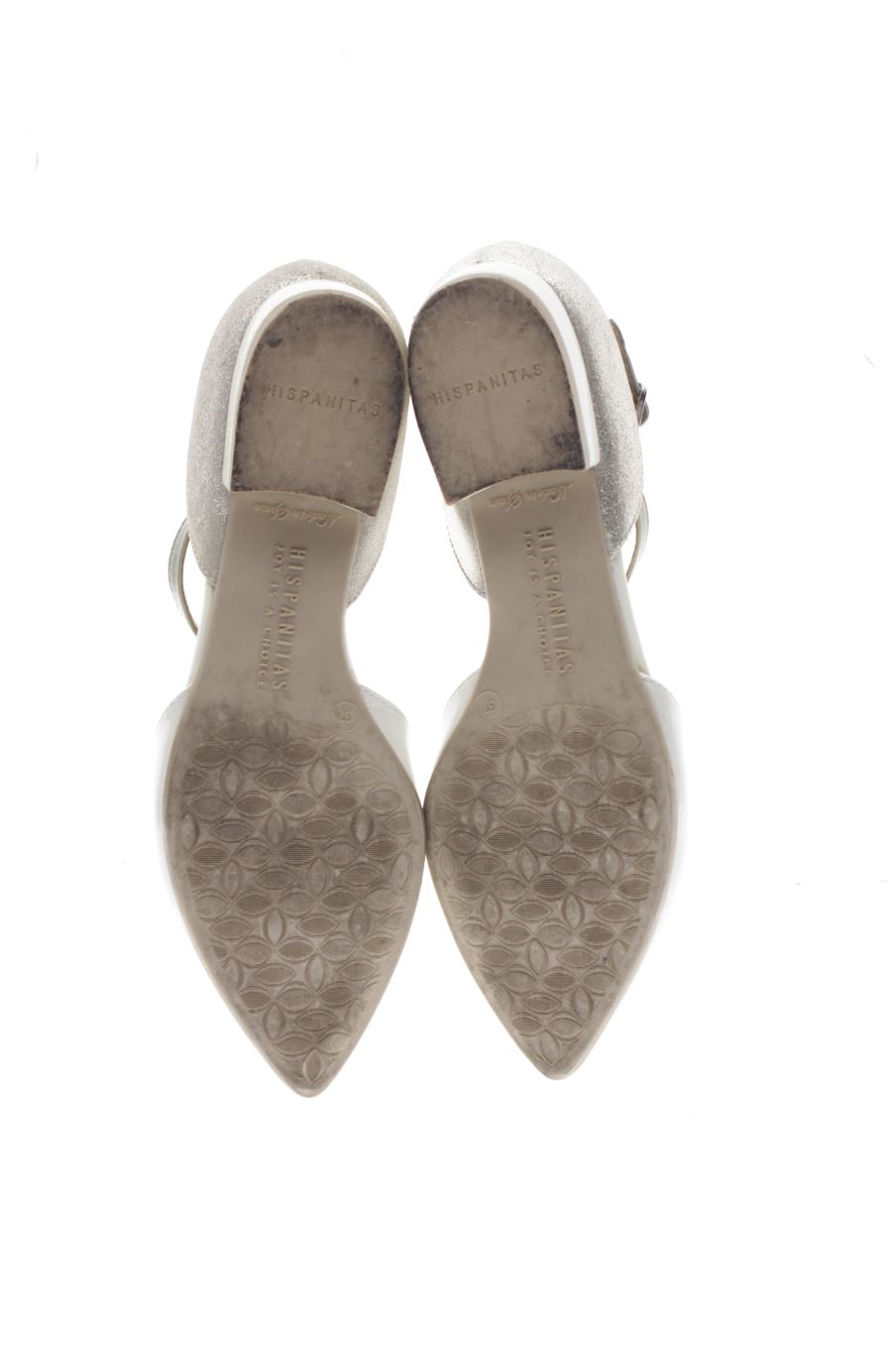 Zapatos planos de Hispanitas de la talla 37, de color blanco de