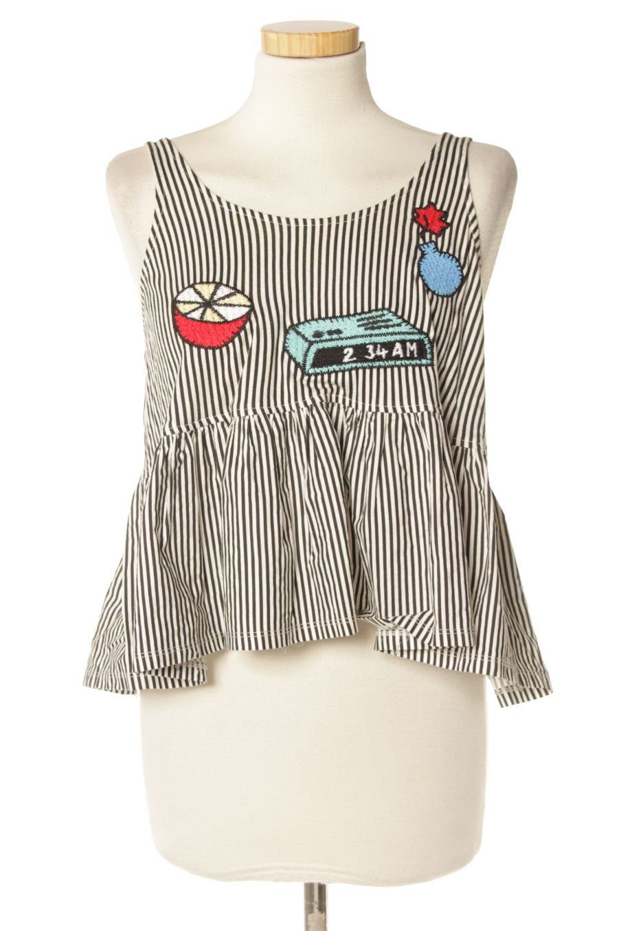 Top de Trf (ZARA) de la talla S, de color rayas