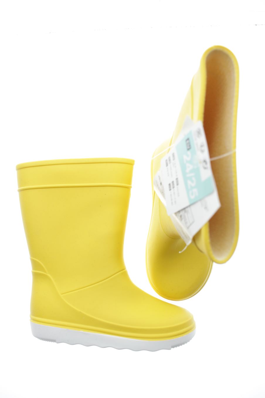 Botas de agua de Decathlon de la talla 24 con etiqueta