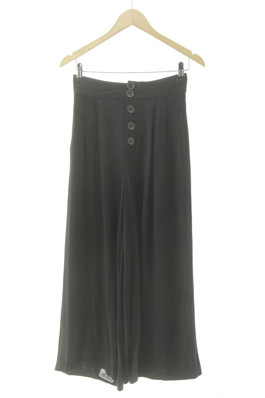 Pantaloni casual de Stradivarius de la talla 34, de color nero
