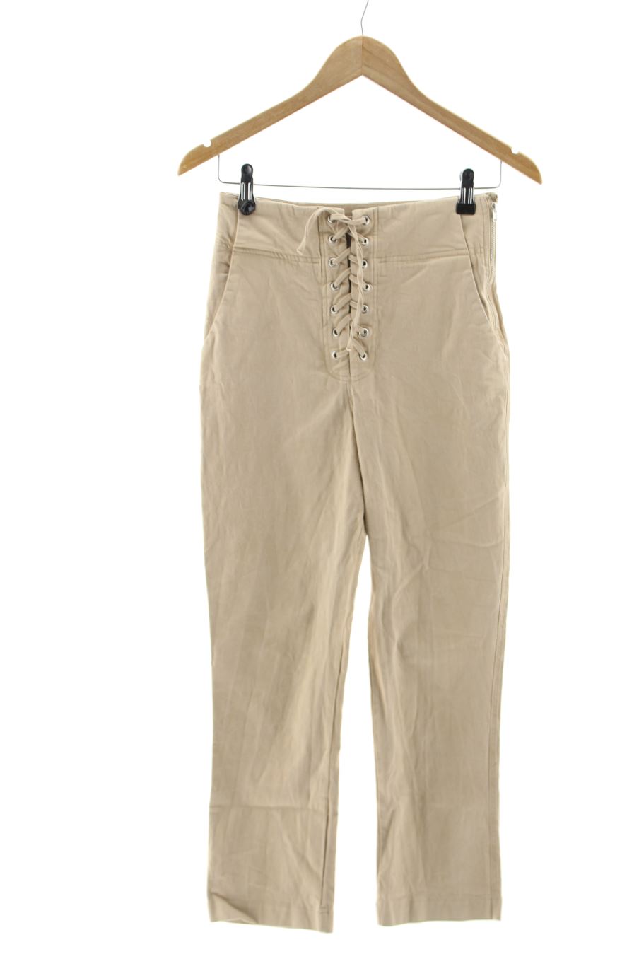 Vaquero de Mango de la talla 36, de color beige de ropa vaquera