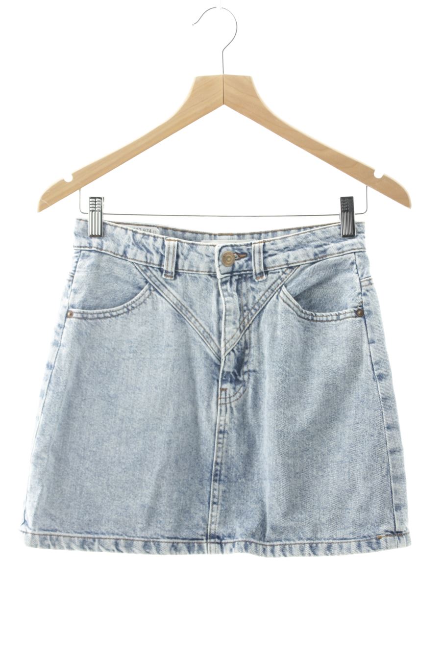 Jupe Stradivarius de la taille 36, de couleur bleu de denim