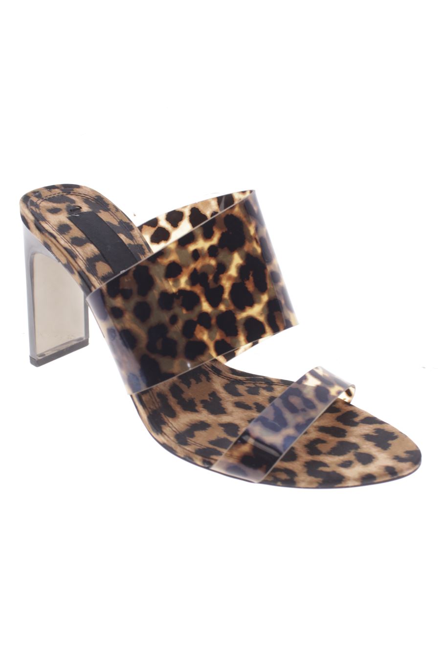 Sandalias tacon de Zara de la talla 37, de color animal print de