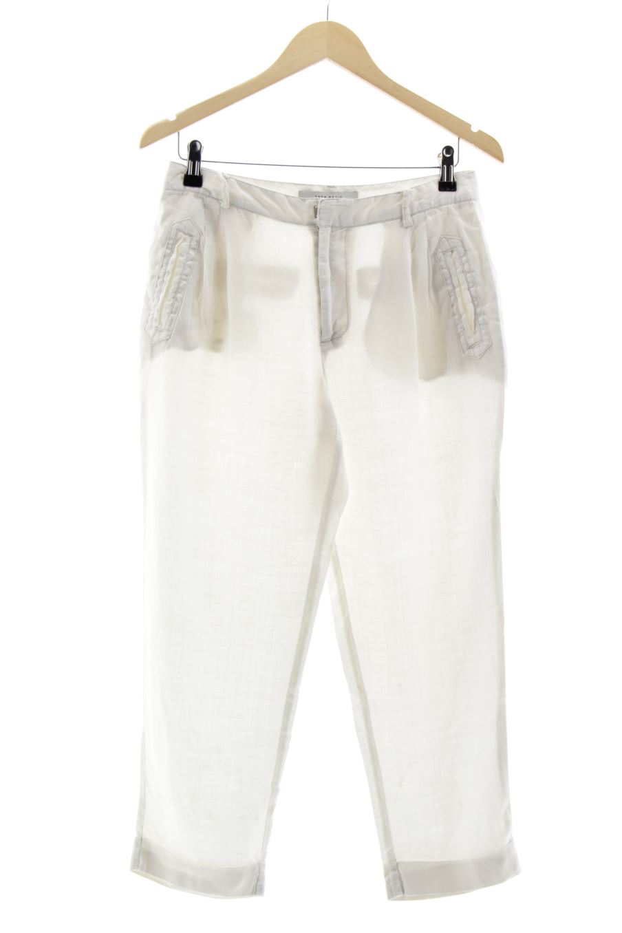 Pantaloni de Zara de la talla XS, de color bianco
