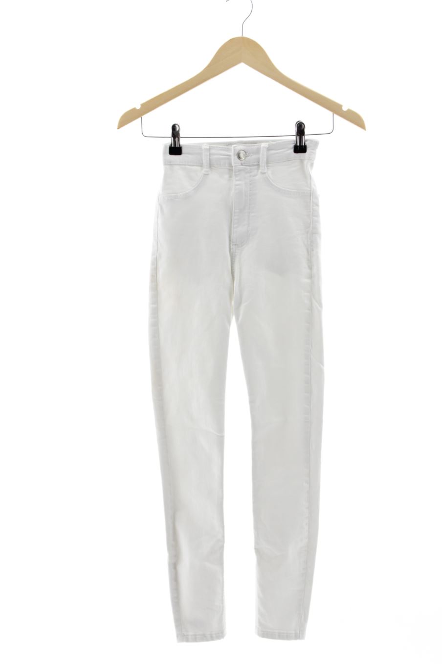 Jeans Zara de la taille 32, de couleur blanc de denim