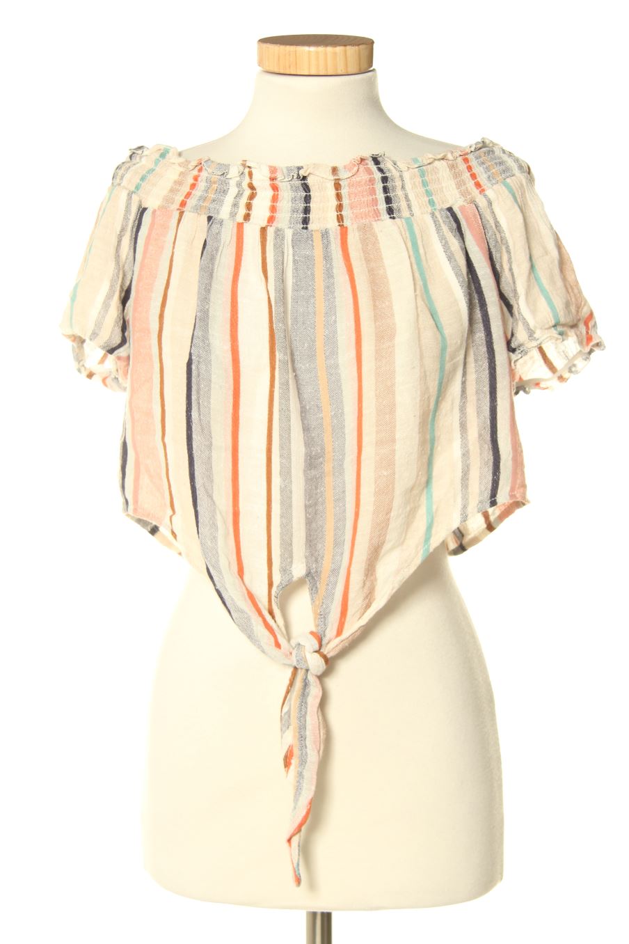 Kurzärmelige Bluse von L.A. Hearts Größe M, Farbe Gestreift, für