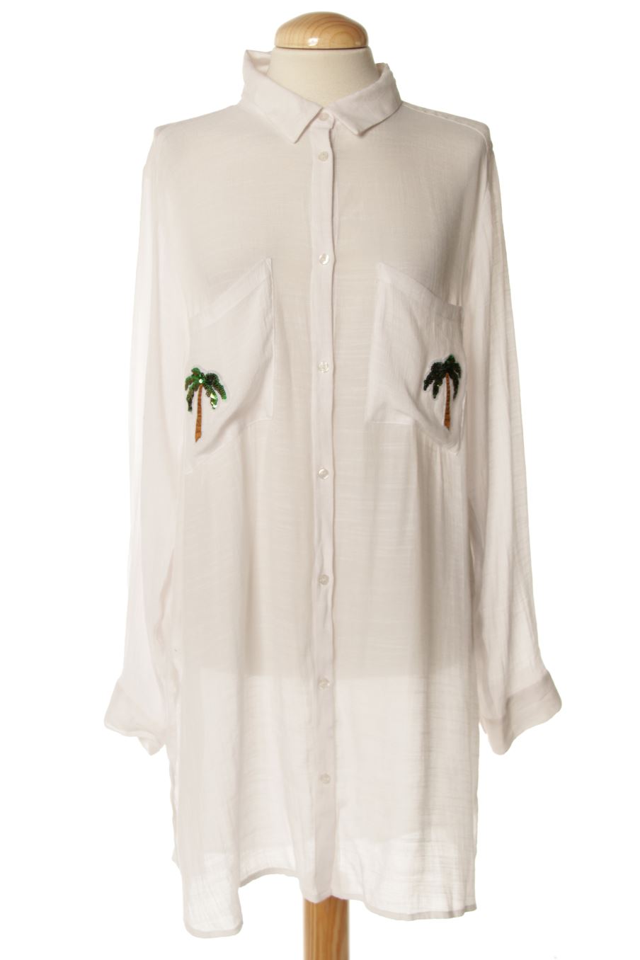 Chemise H&M de la taille 44, de couleur blanc