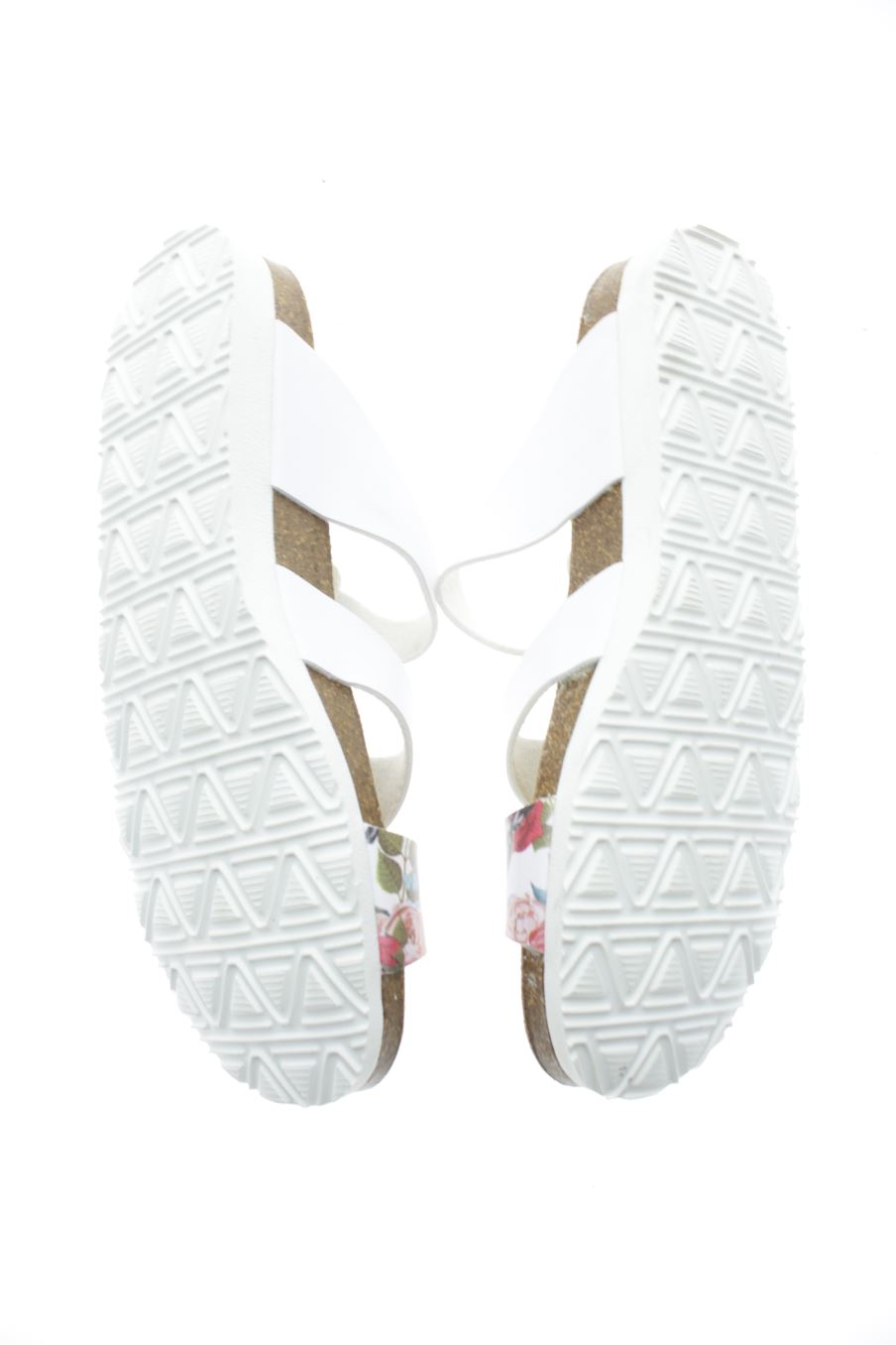 Sandalias planas de Santafé de la talla 43, de color flores de