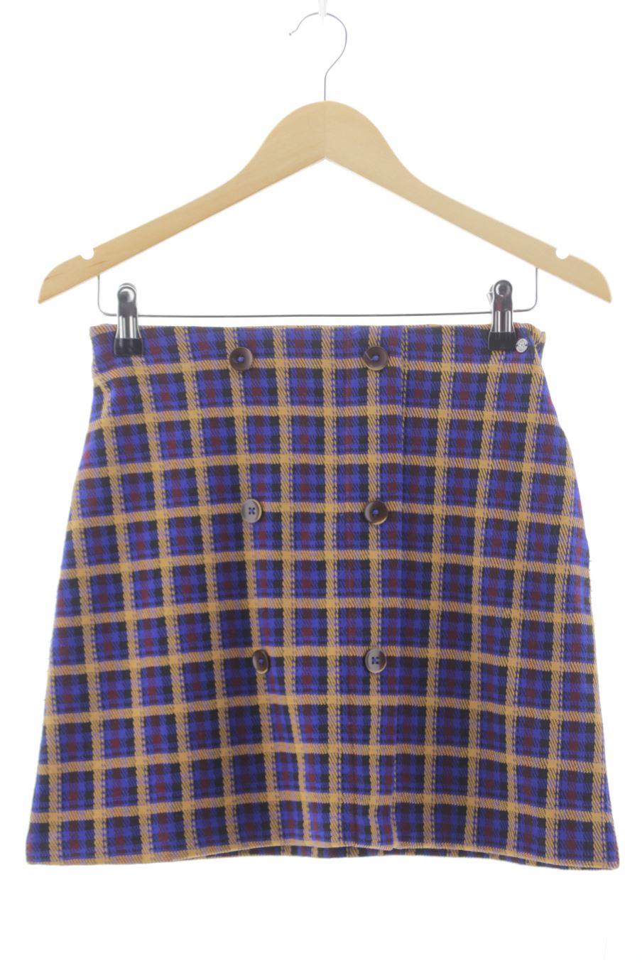 Aufwändiger Rock von Surkana Größe XS, Farbe Kariert, für