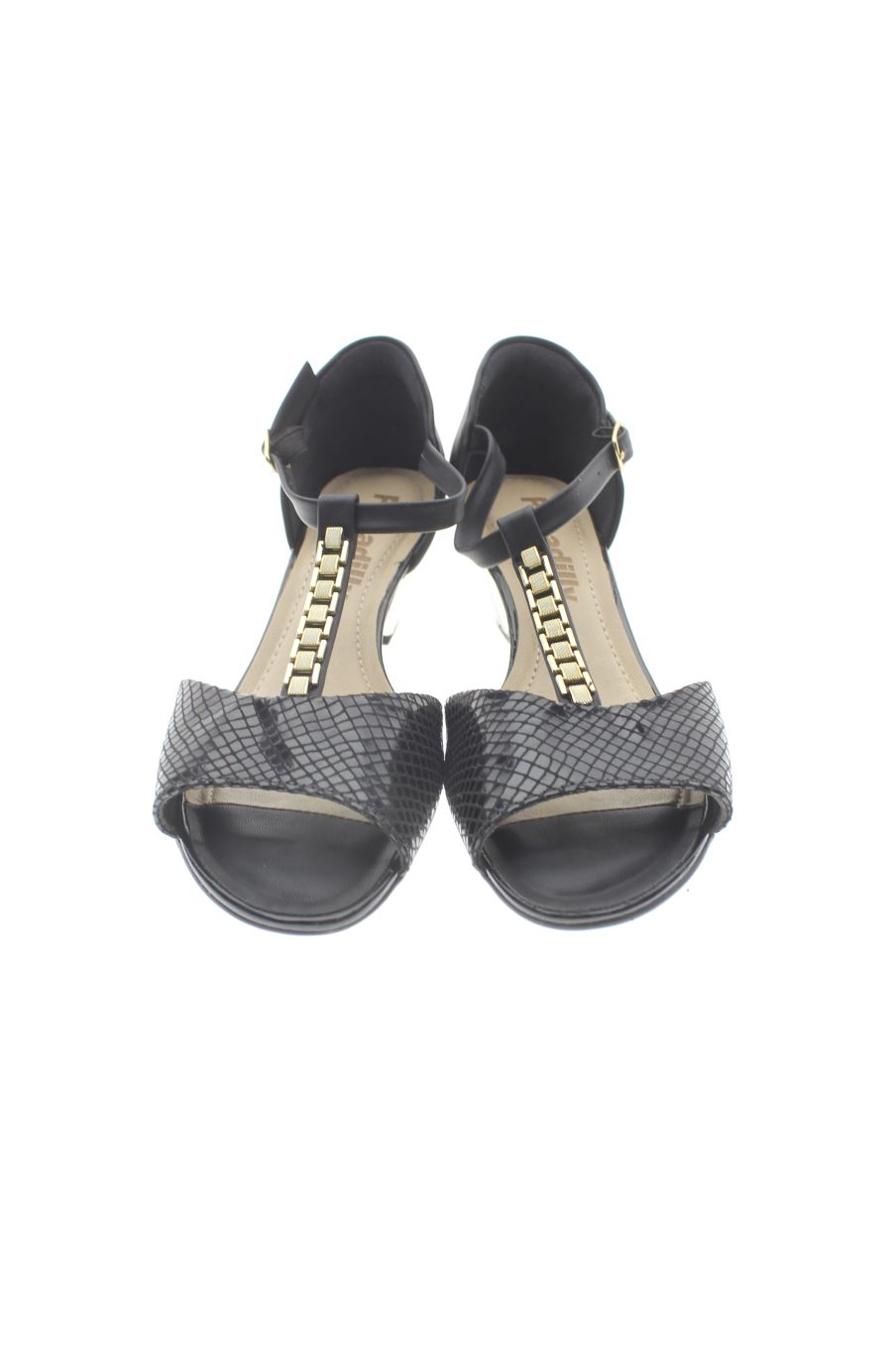 Sandalias tacon de Piccadilly de la talla 36, de color negro de