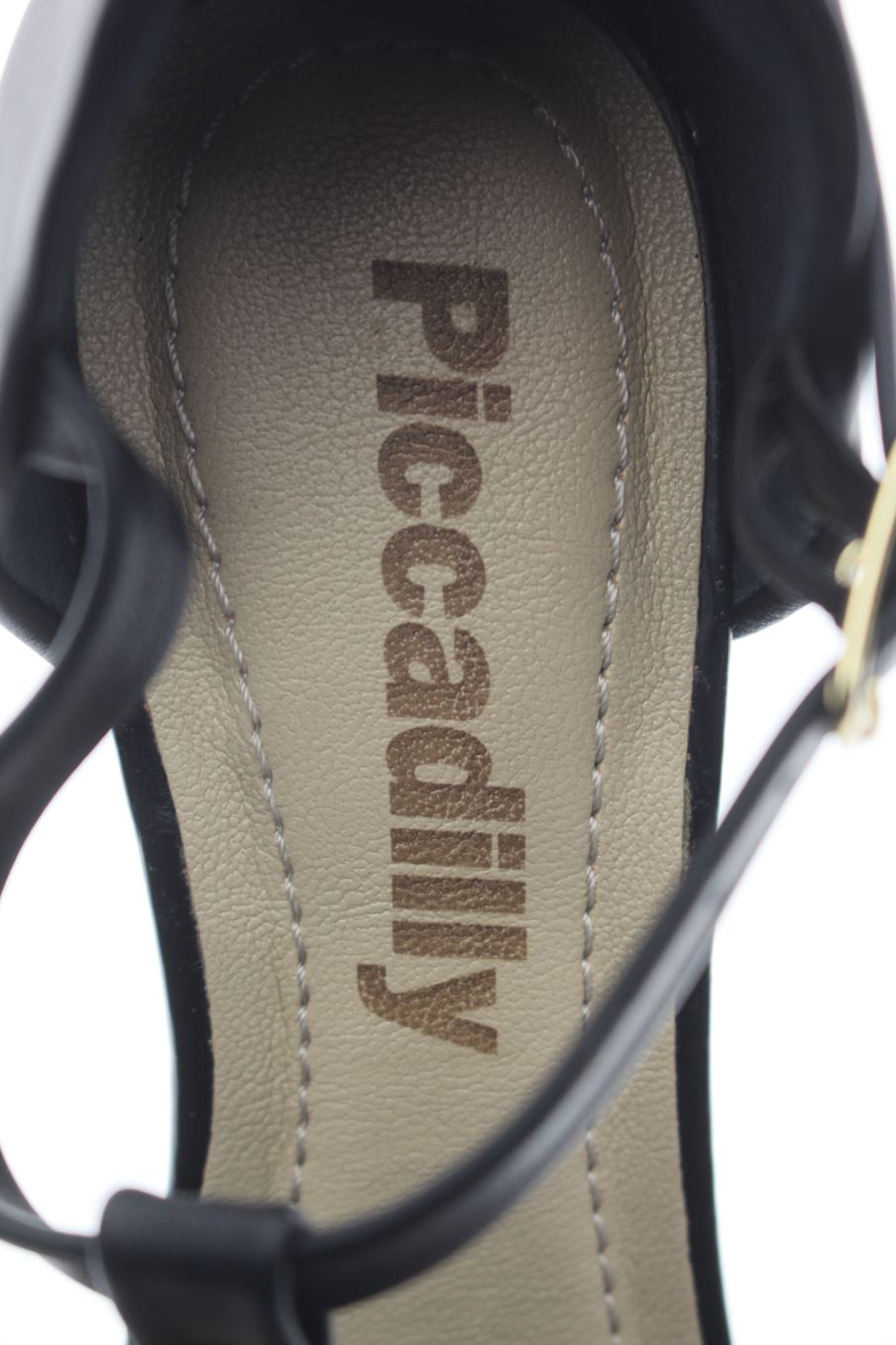 Sandalias tacon de Piccadilly de la talla 36, de color negro de