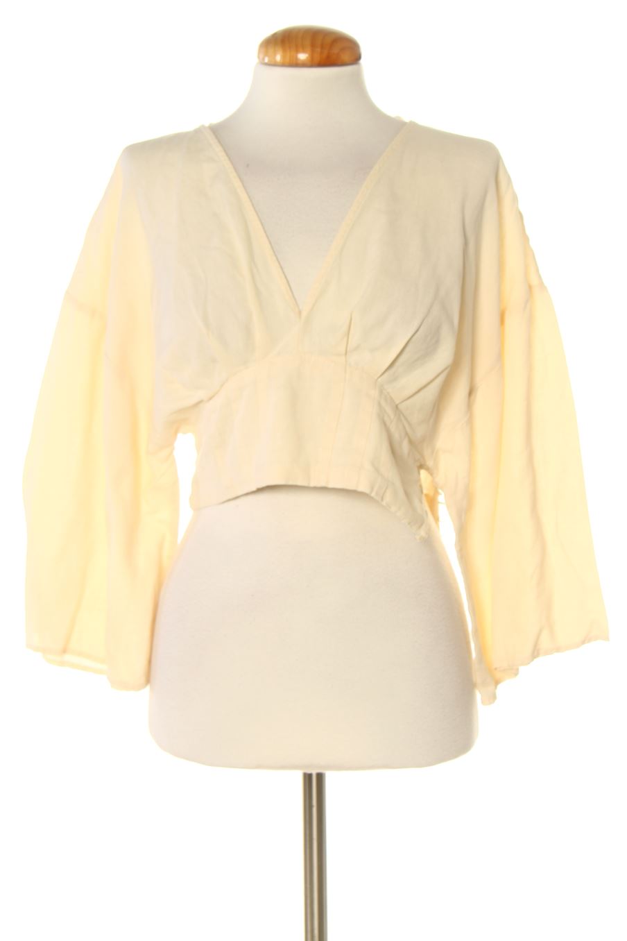 Blouse à manches longues Zara de la taille M, de couleur beige