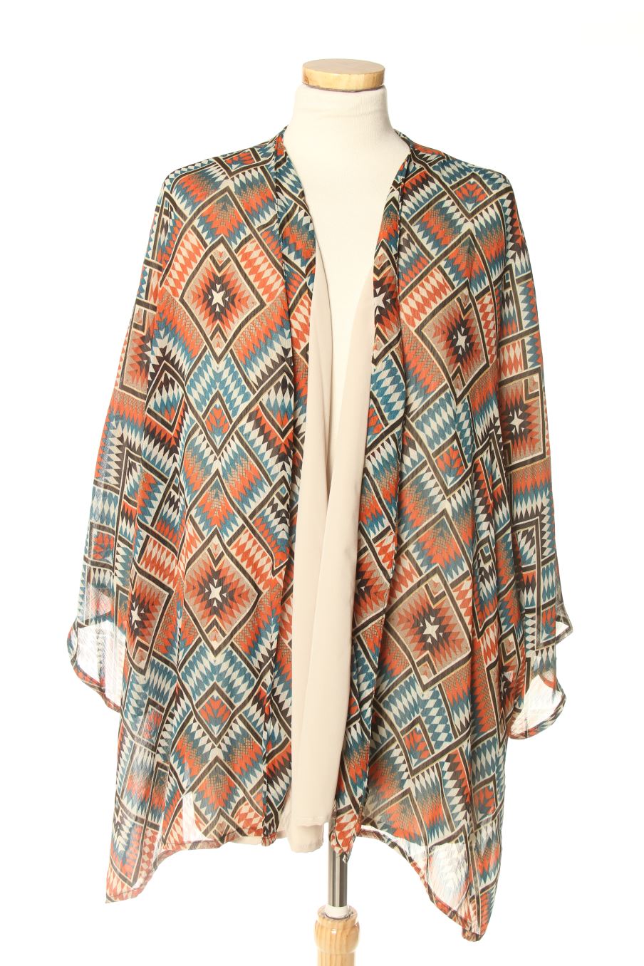 Kimono de PERCENTIL de la talla XXL, de color estampado