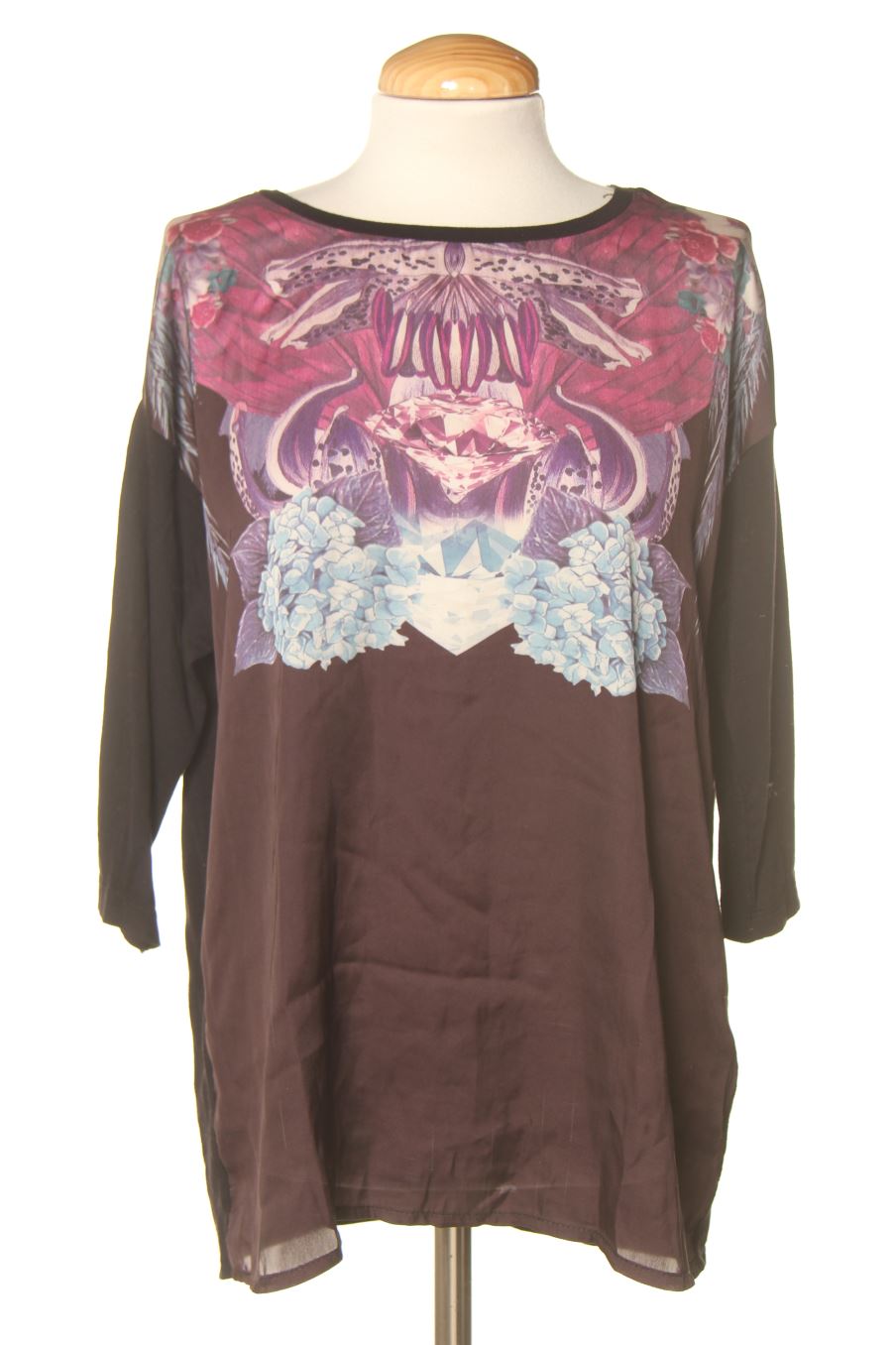 Blusa de manga larga de Stradivarius de la talla S, de color estampado