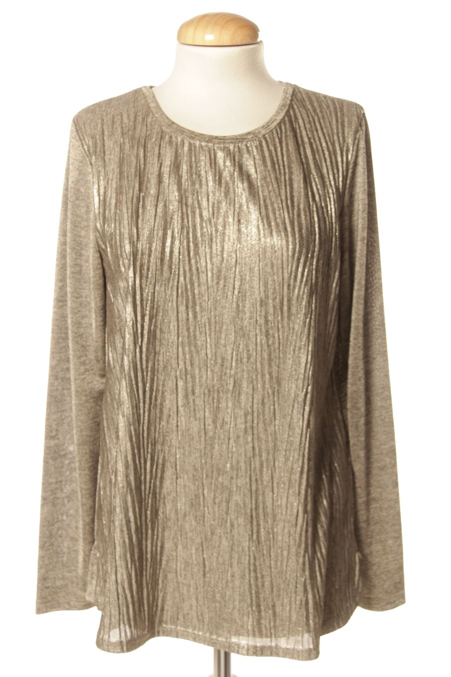 Langärmelige Bluse von Punto roma Größe M, Farbe Golden, für