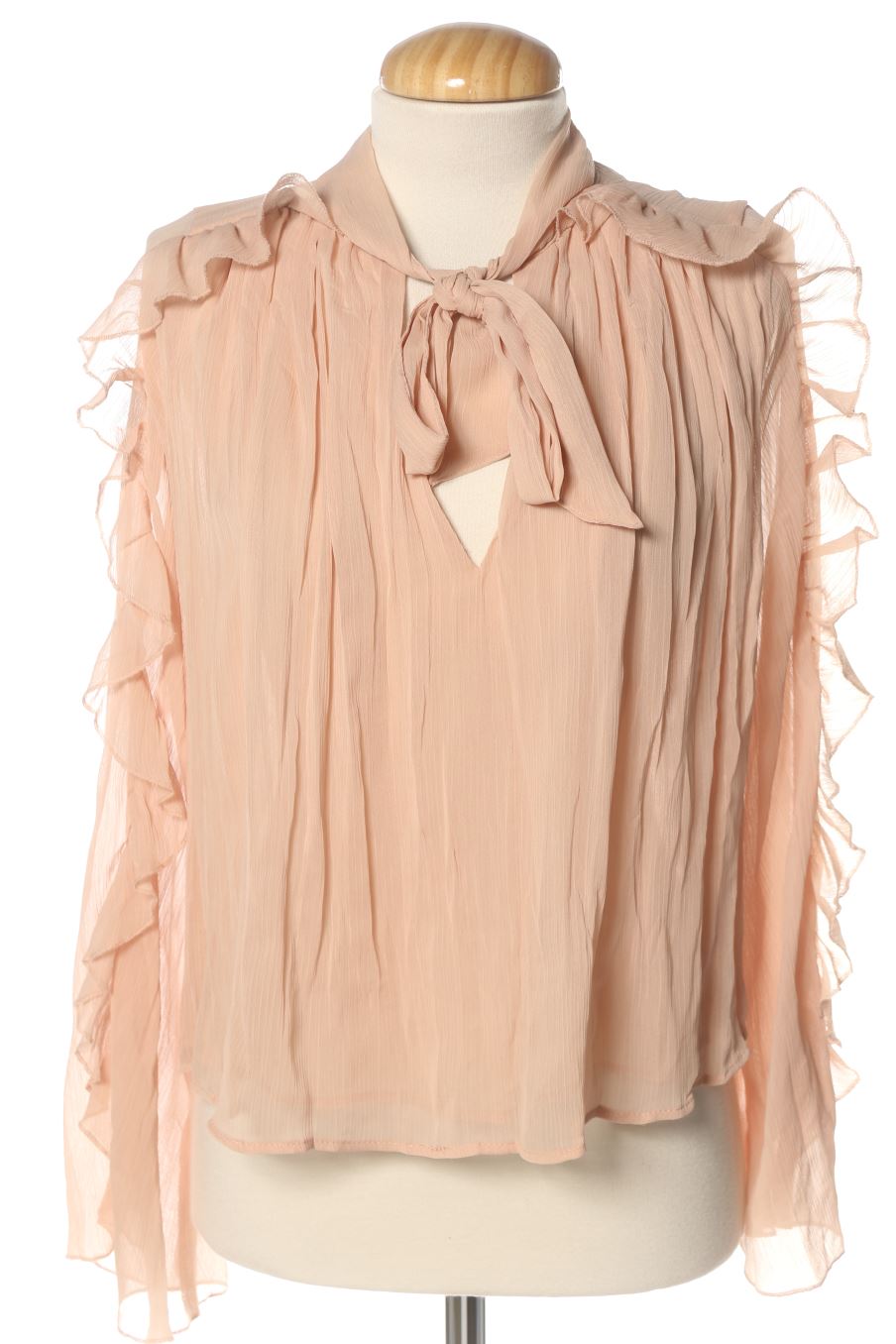 Langärmelige Bluse von Zara Größe XS, Farbe Rosa, für