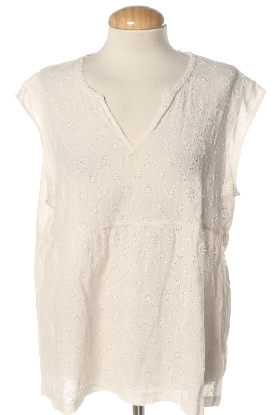 Aufwändiges Top von Indi & Cold Größe XL, Farbe Weiss, für