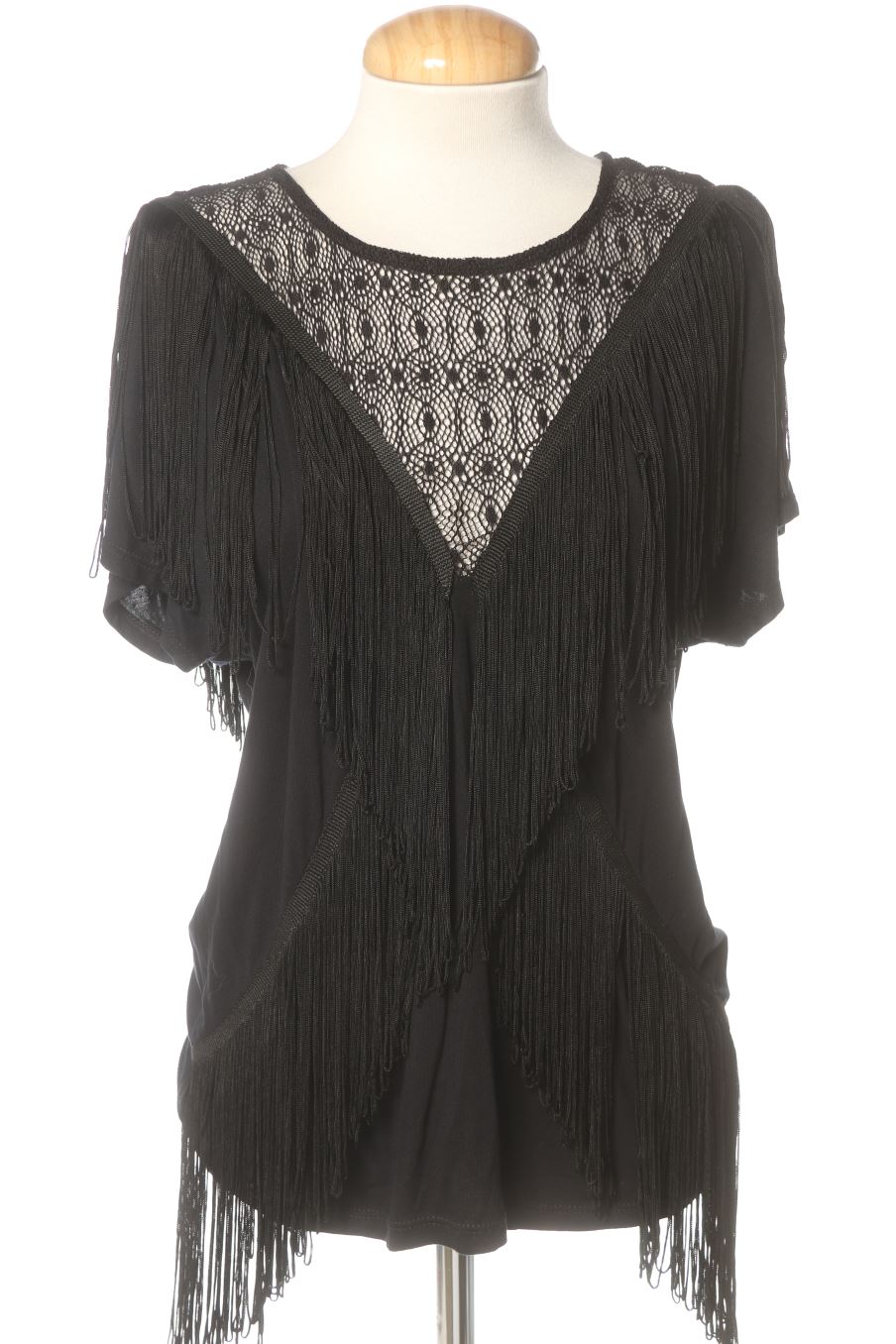 Blusa de manga corta de Bershka de la talla S, de color negro