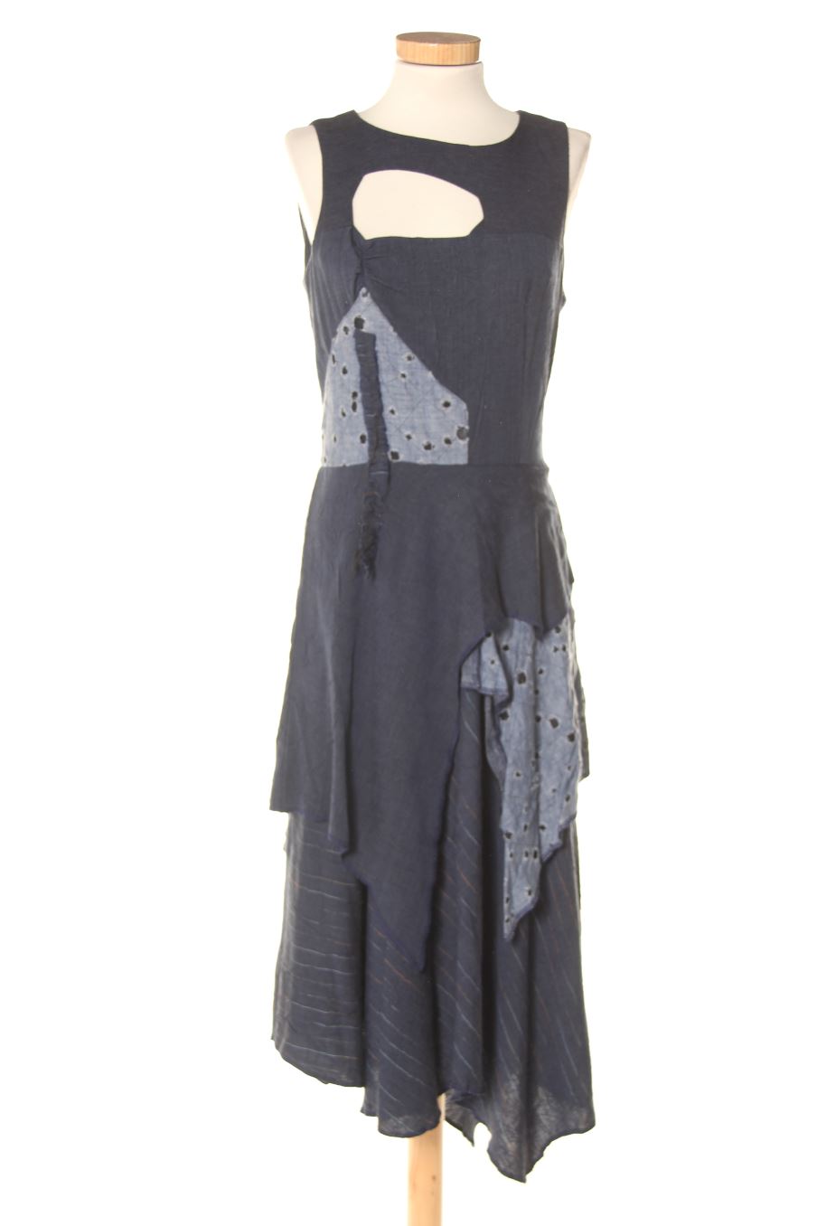 Jupe Crayon Occasion Grise Madame Zaza Of Marseille - Taille 36 - Lin - Très Bon état