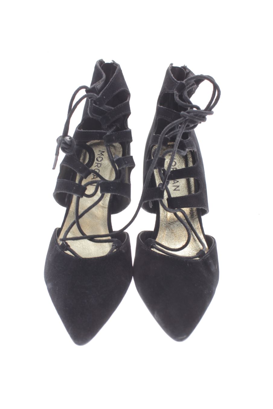 Sandalias tacon de Morgan de toi de la talla 38, de color negro de
