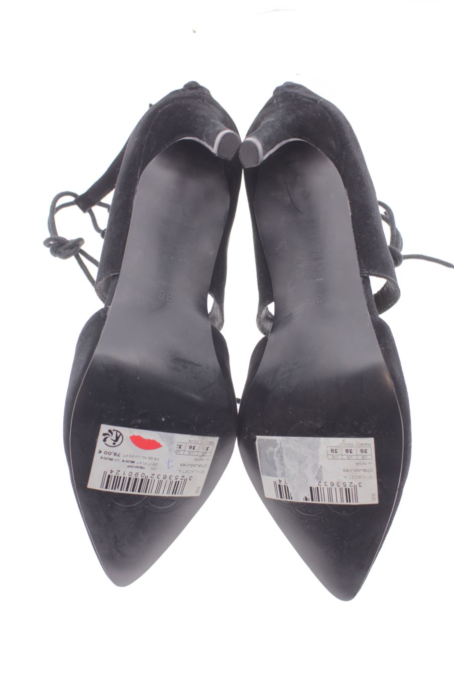 Sandalias tacon de Morgan de toi de la talla 38, de color negro de