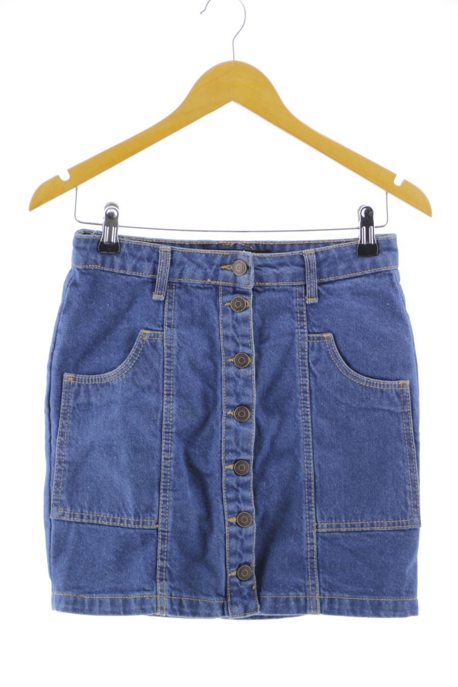 Jupe Stradivarius de la taille 36, de couleur bleu de denim