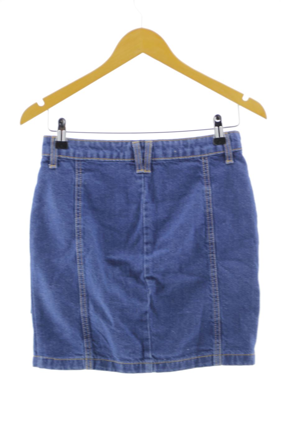 Jupe Stradivarius de la taille 36, de couleur bleu de denim