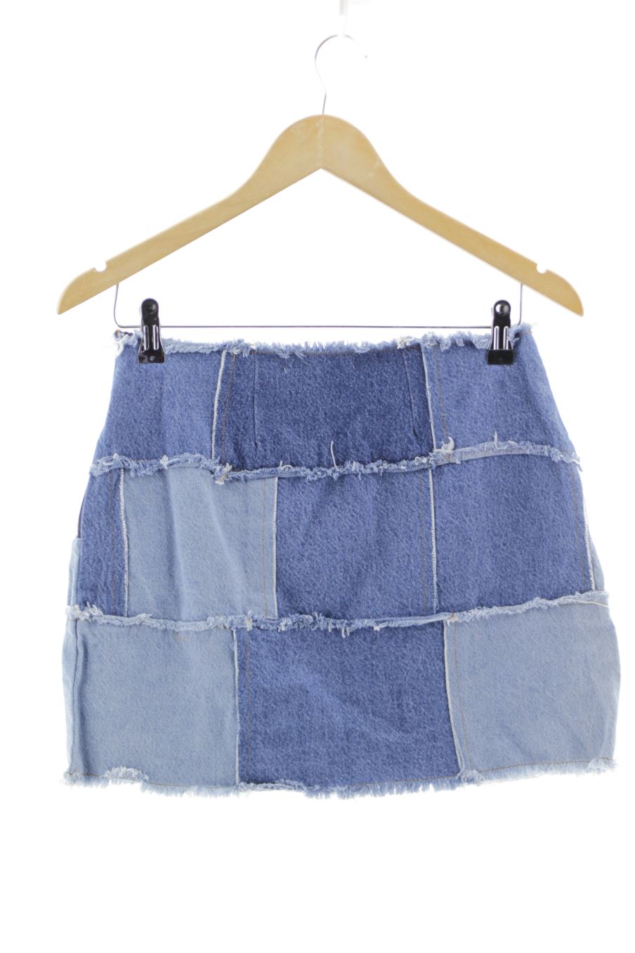 Jupe Stradivarius de la taille 36, de couleur bleu de denim