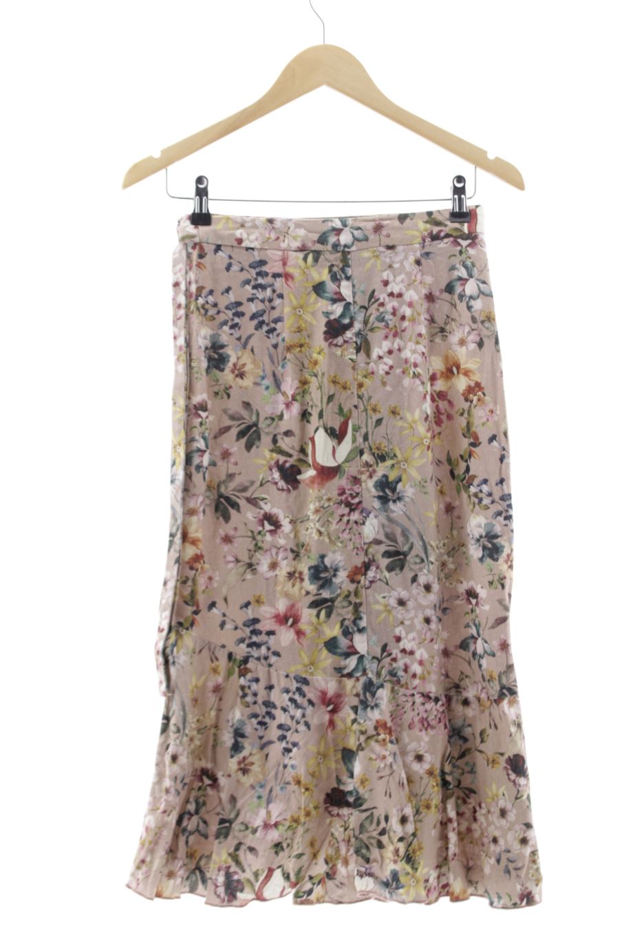 Falda de Zara de la talla S, de color flores