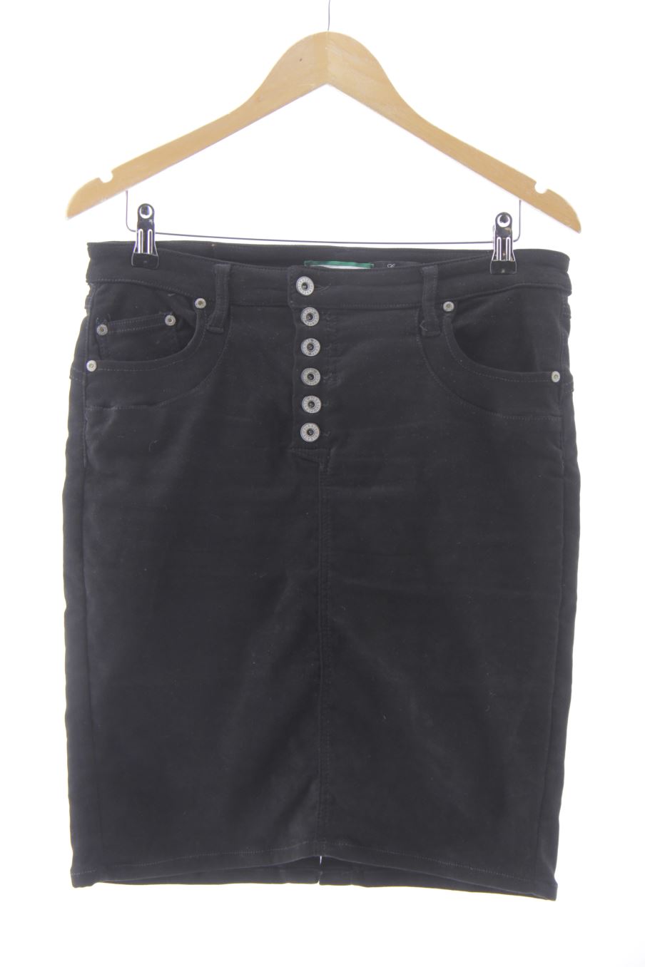 Falda de Please de la talla L, de color negro