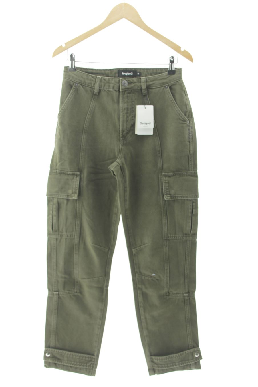 Jeans Desigual de la taille 38, de couleur vert de denim