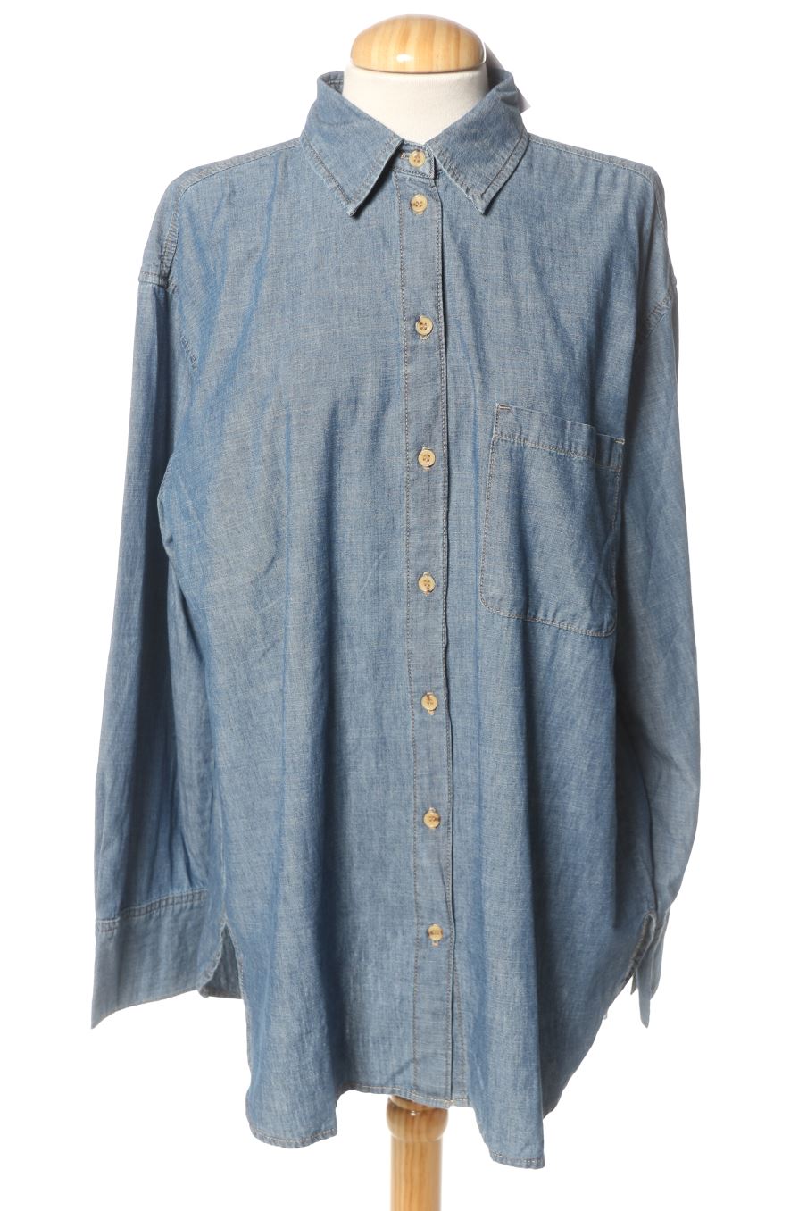 Camisa de Mango de la talla L, de color azul