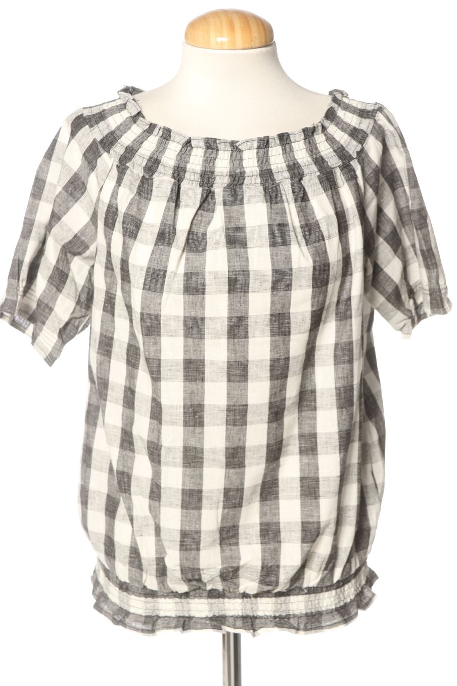 Blouse à manches courtes Kelrebec de la taille S, de couleur carreaux