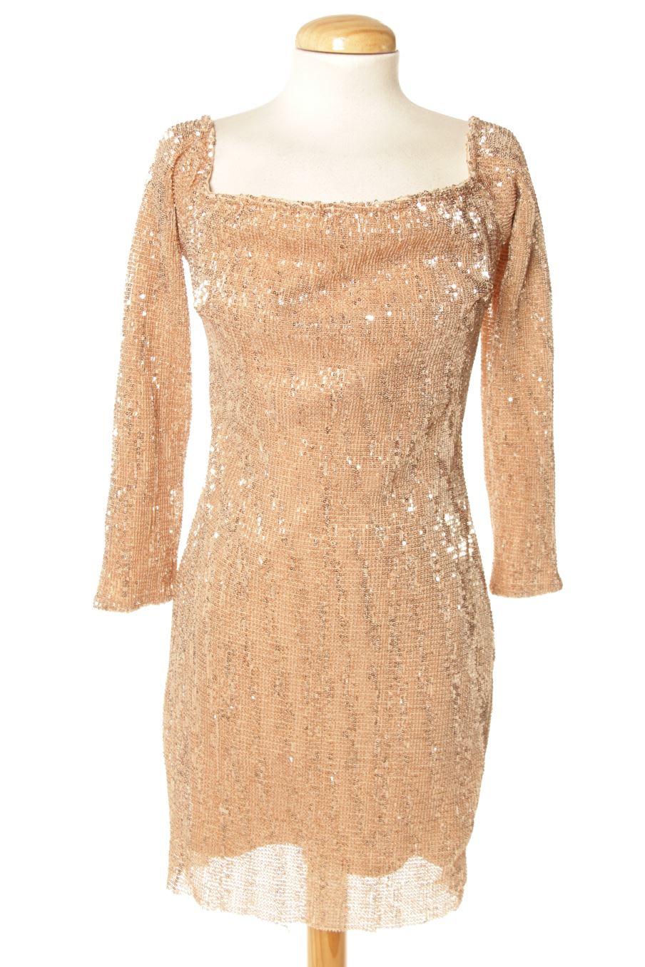 Vestido elegante de LOVE & LEMONADE de la talla S, de color dorado