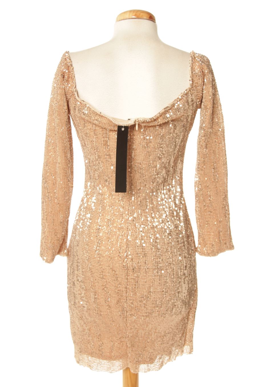 Vestido elegante de LOVE & LEMONADE de la talla S, de color dorado