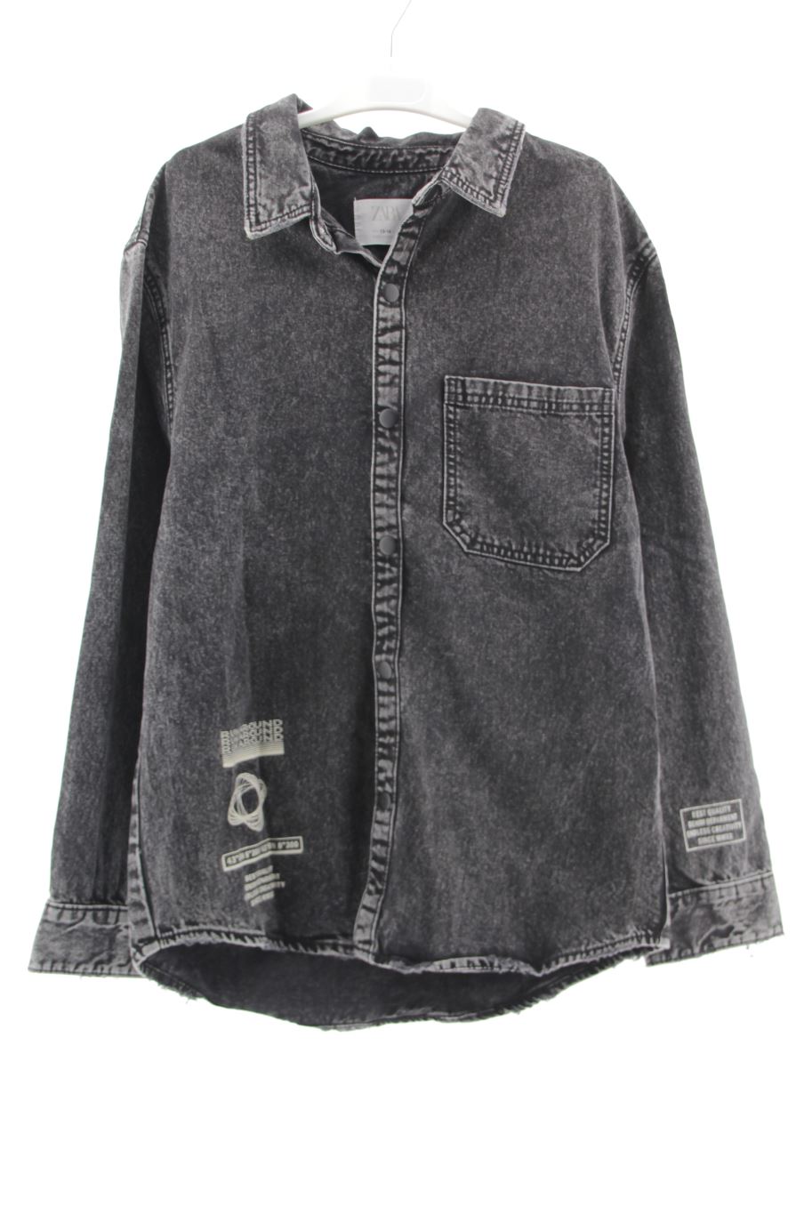 Camisa de manga larga de Zara de la talla 13 años de denim de segunda mano