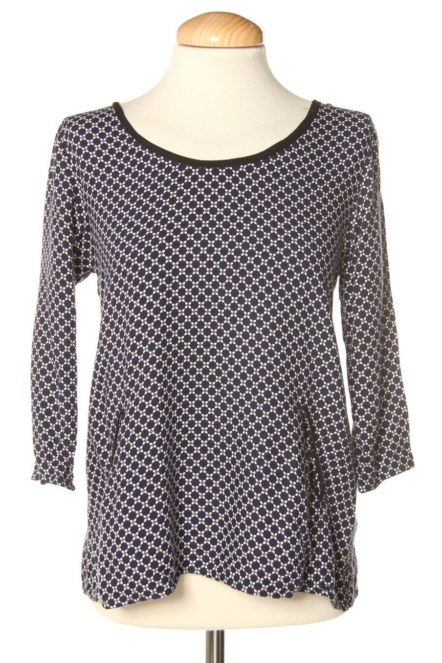 Blouse à manches longues Clementina de la taille XS, de couleur bleu marine