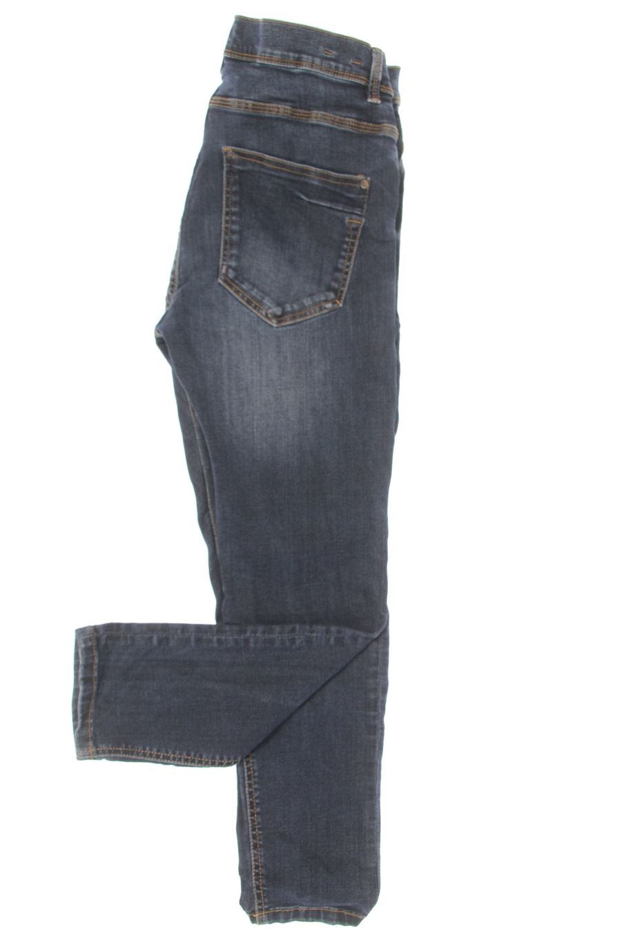 Jean Zara Femme Taille 44 - Coupe Droite Large, Couleur Grise, 100% Coton, Occasion En Excellent état