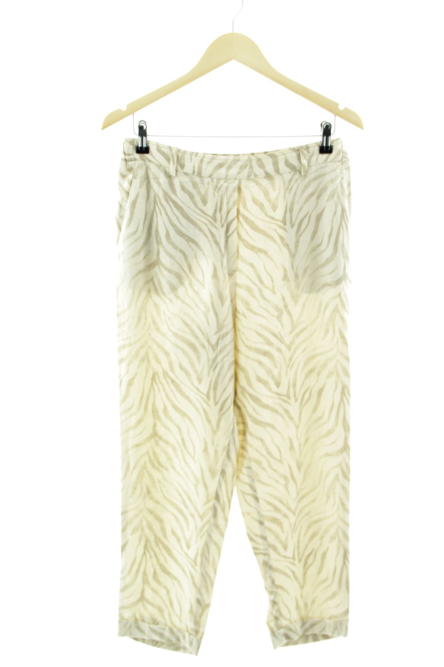 Pantalón Casual de Mango de la talla M, de color beige
